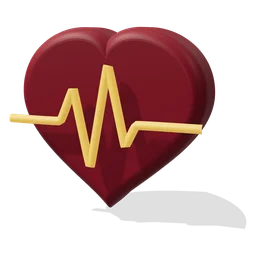 Icon: a heart with a pulse waveform