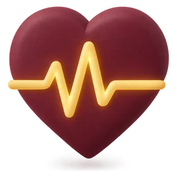 Icon: a heart with a pulse waveform